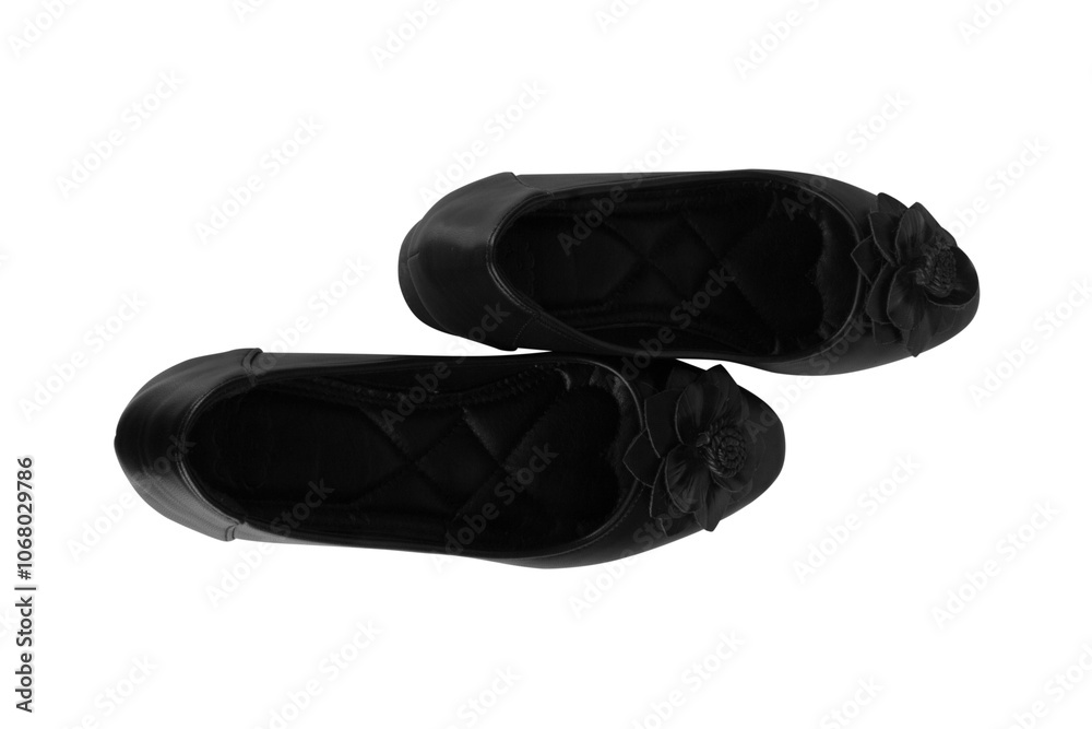 shoes color black isolated on white background woman work