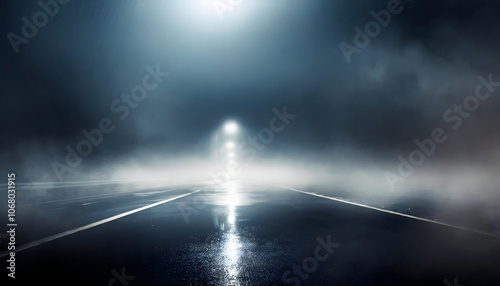 bg road night rain street dark fog light car wet background drive smoke headlight asphalt highway black water floor puddle abstract traffic lamp weather cold foggy mist