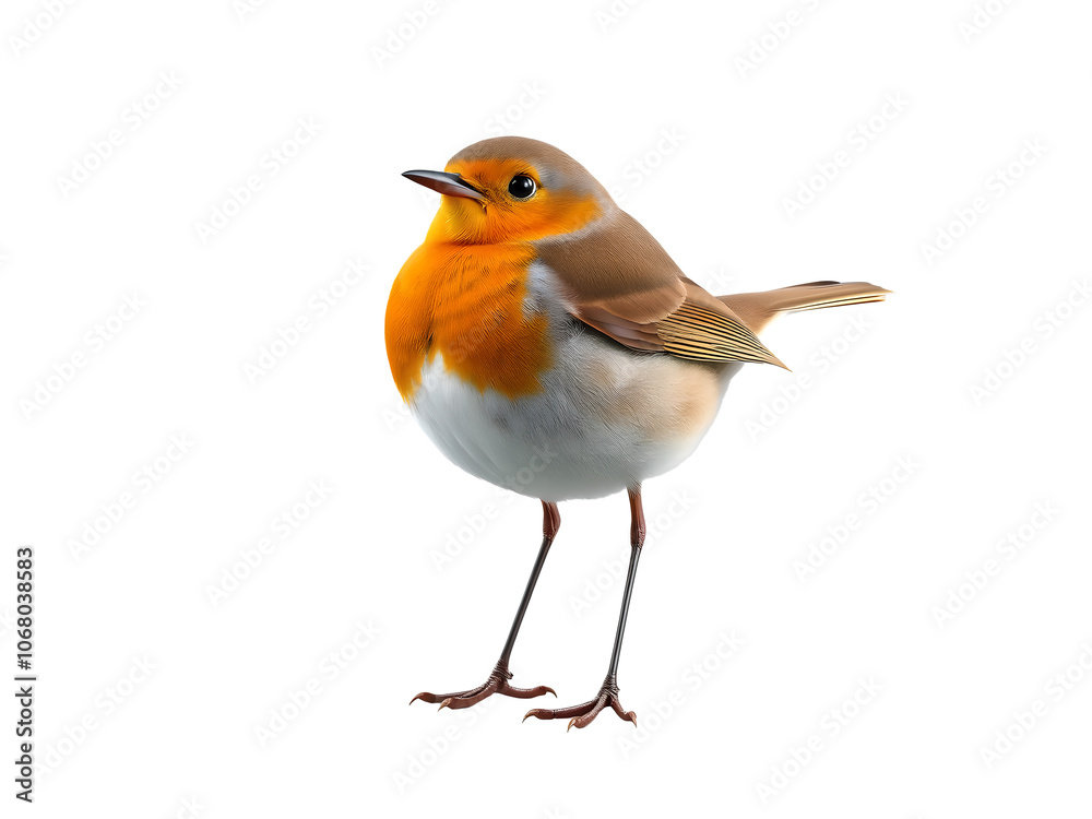 Obraz premium 3D Render of Robin on Transparent Background