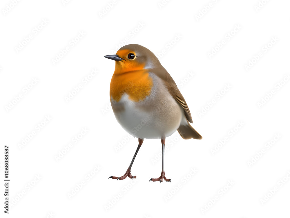Fototapeta premium 3D Render of Robin on Transparent Background