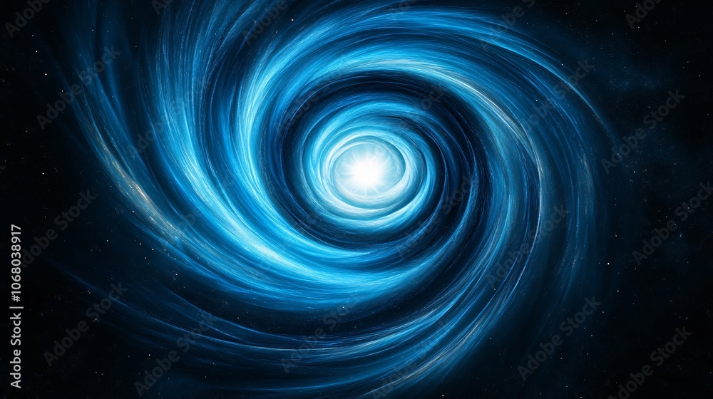 Mesmerizing Glowing Spiral Vortex in Shades of Blue with Radiant White Center, Resembling a Cosmic Tunnel Mesmerizing Glowing Spiral Vortex in Shades of Blue with Radiant White Center, Resembling a Cosmic Tunnel