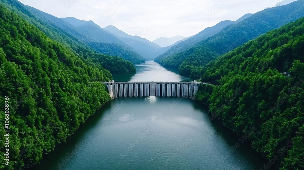 A breathtaking view of a river surrounded by lush mountains, with a dam in the distance, showcasing the beauty of nature and human engineering. A breathtaking view of a river surrounded by lush mountains, with a dam in the distance, showcasing the beauty of nature and human engineering.