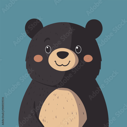 Cute Cartoon Bear Character Illustration