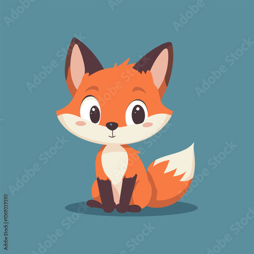 Cute Cartoon Fox Character Illustration