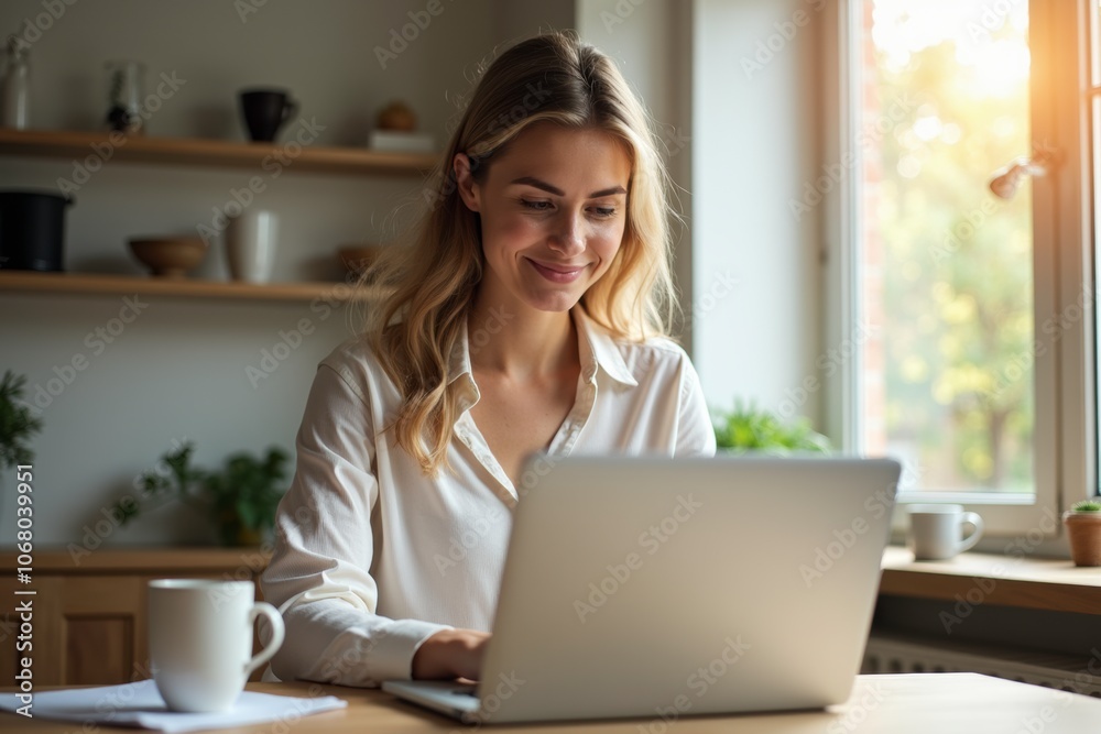 Cozy Home Office with Natural Sunlight Streaming In Cozy Home Office with Natural Sunlight Streaming In