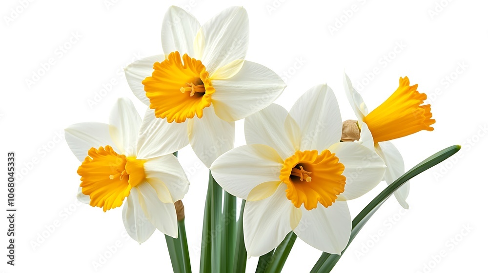 A Single White Narcissus Flower A Single White Narcissus Flower