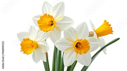 A Single White Narcissus Flower