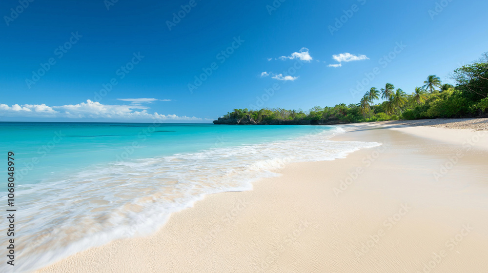 a peaceful beach with soft sand and gentle waves a peaceful beach with soft sand and gentle waves