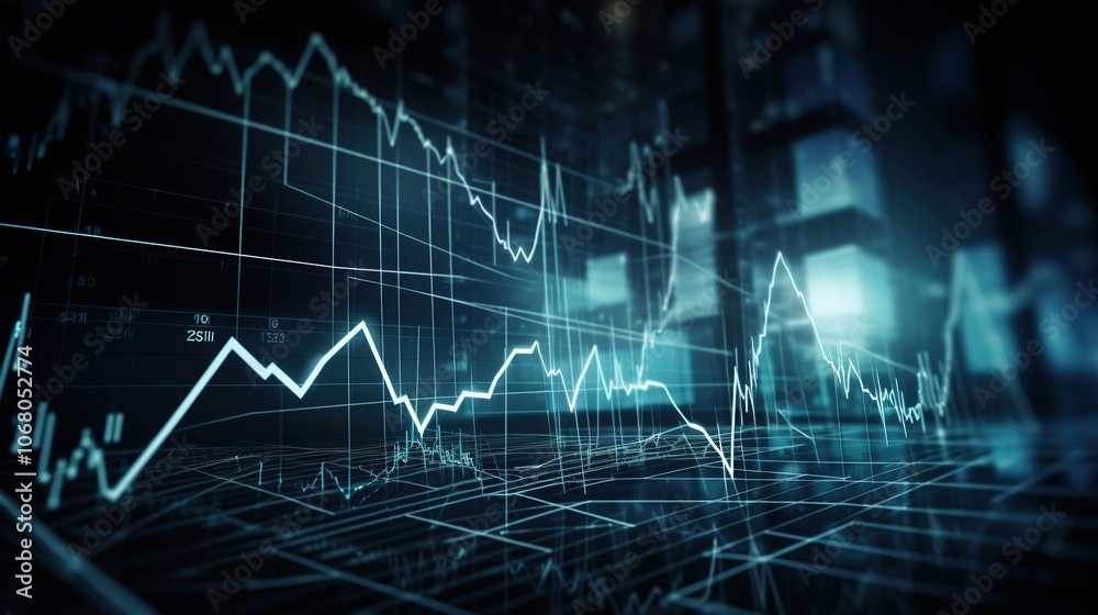 Abstract Finance Background with Data Visualizations Abstract Finance Background with Data Visualizations
