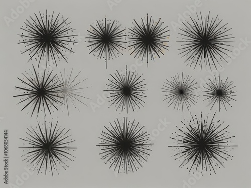 abstract fireworks background and space.Vibrant Splashes in the Night Sky: Captivating Long Exposure Fireworks Display,firework on dark background