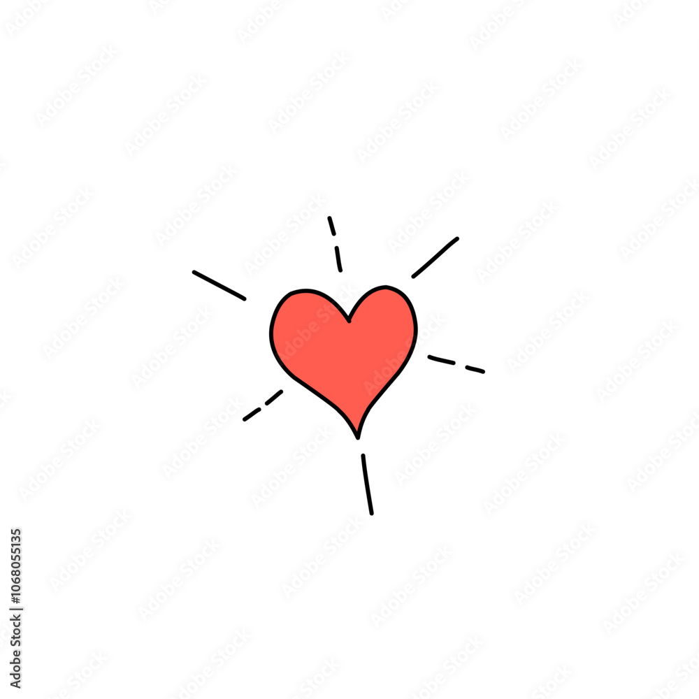 glowing heart doodle glowing heart doodle