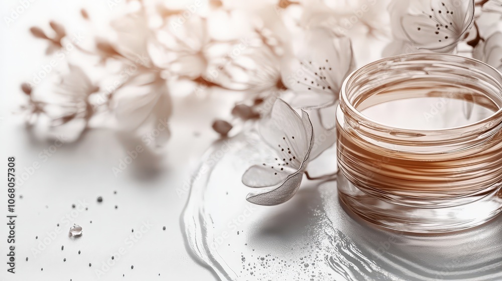 Luxurious Skincare Product in Minimalistic Setting Luxurious Skincare Product in Minimalistic Setting