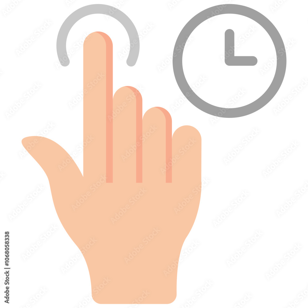 Obraz premium press hold flat icon