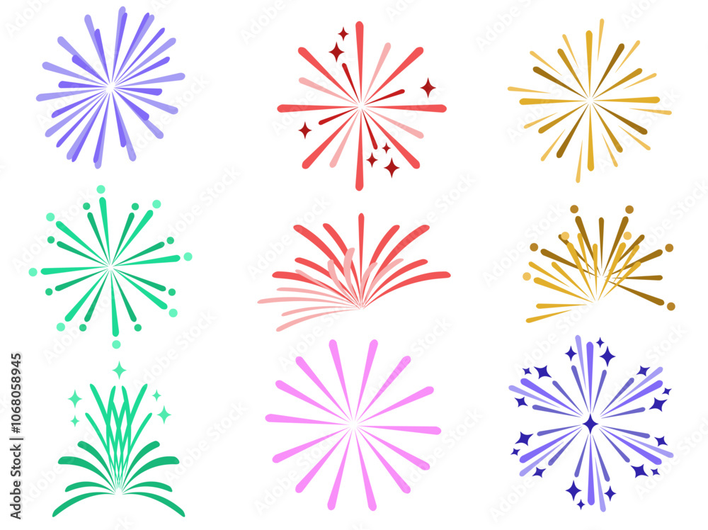New Year Fireworks Background Illustration New Year Fireworks Background Illustration