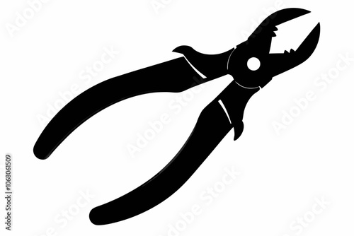 pliers silhouette, pliers icon vector, black pliers symbol, pliers sign
