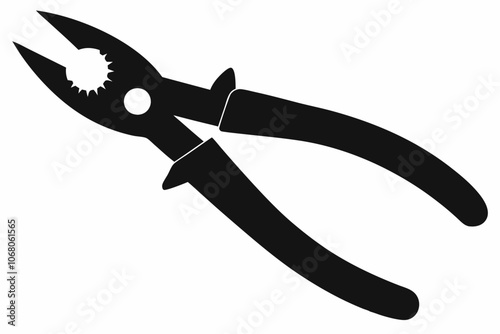 pliers silhouette, pliers icon vector, black pliers symbol, pliers sign
