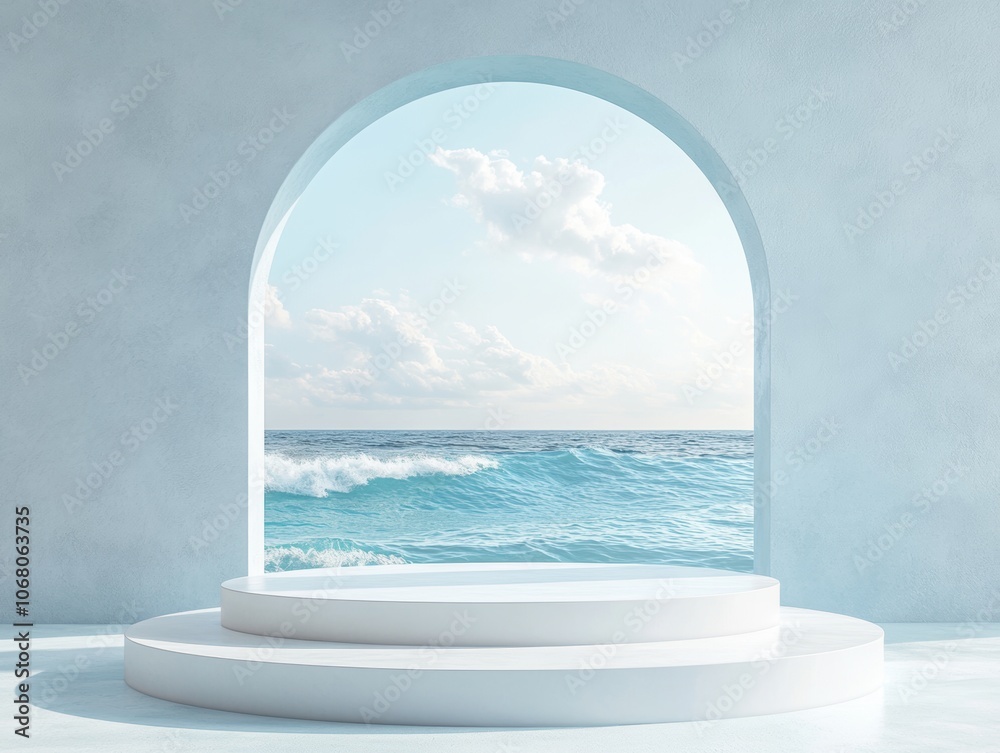 Fototapeta premium Ocean View Podium.