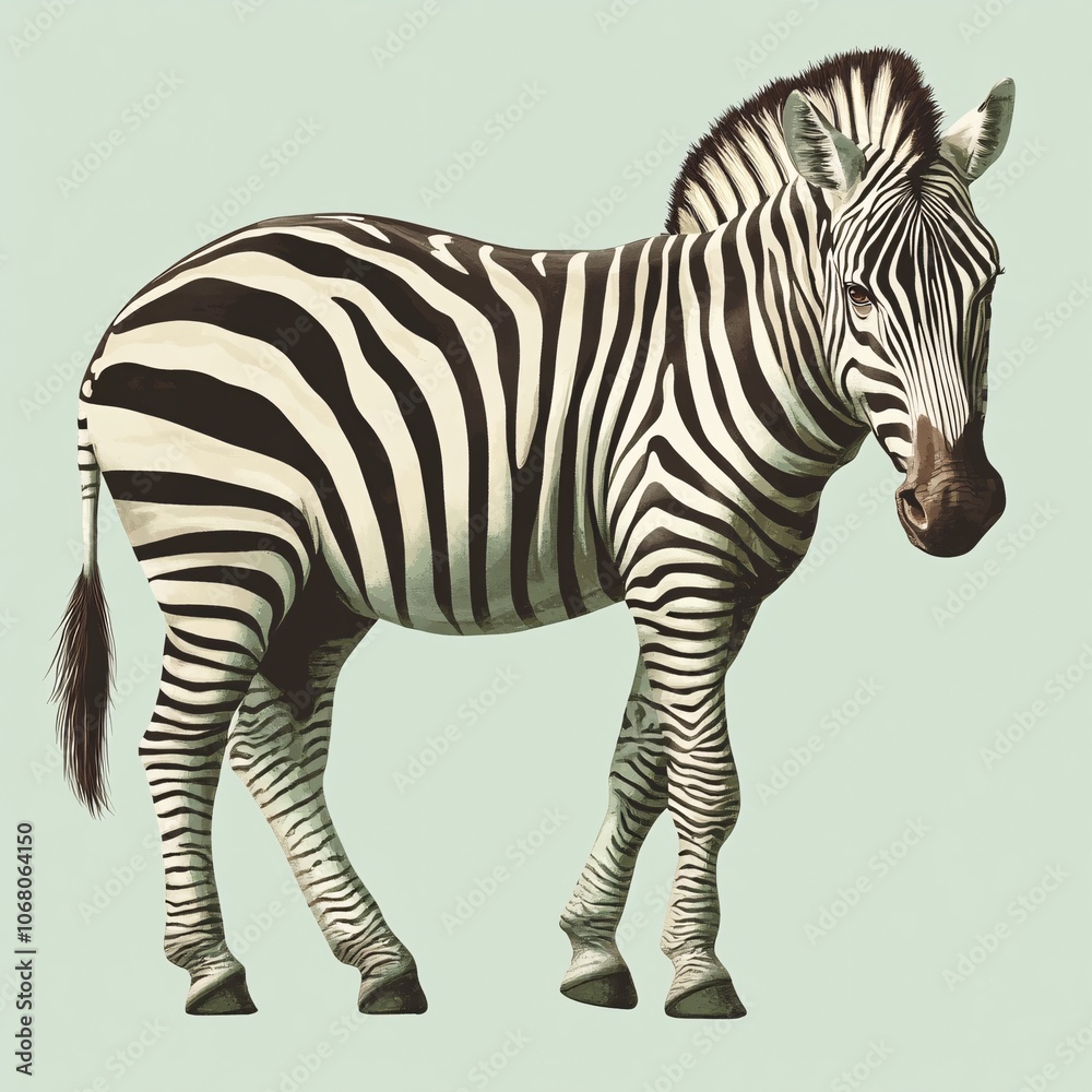 Fototapeta premium zebra isolated on white