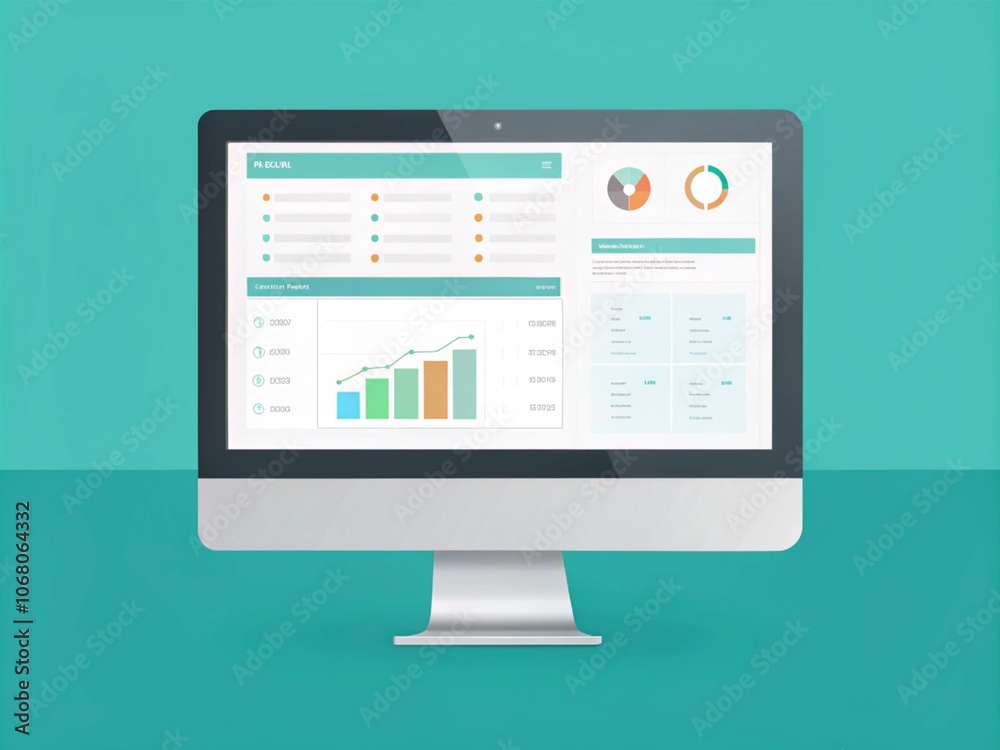 Business graph analysis report on computer screen. Business, Finance and technology concept. Business graph analysis report on computer screen. Business, Finance and technology concept.