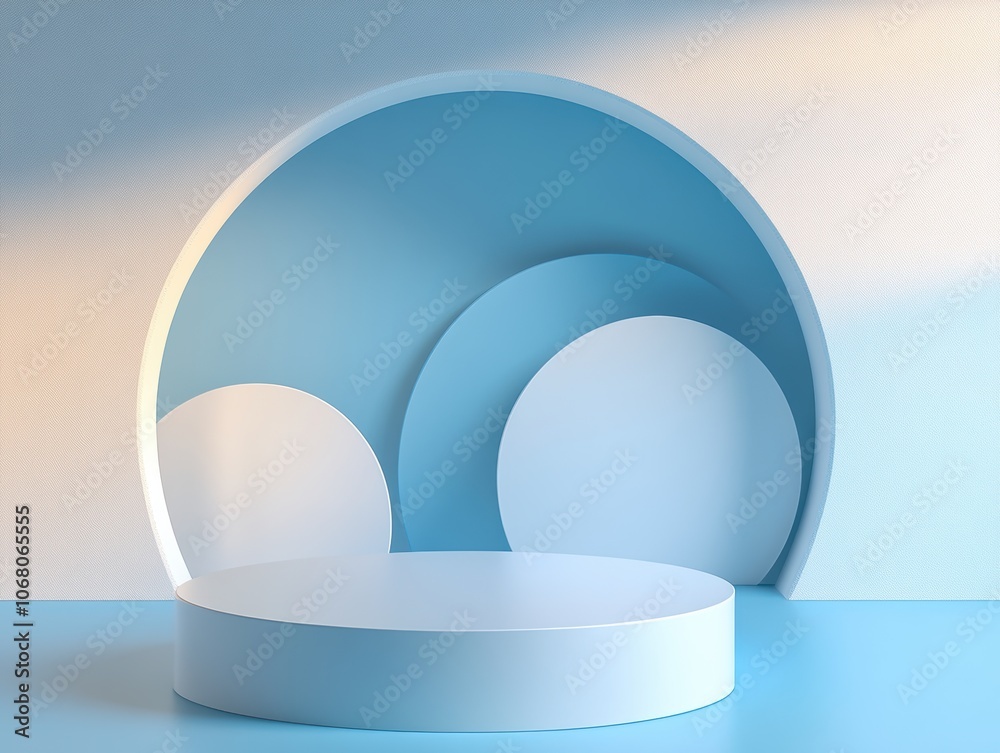 Abstract Blue Podium. Abstract Blue Podium.