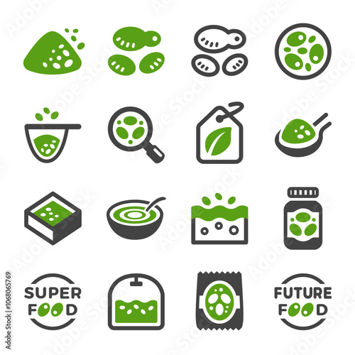 wolffia globosa icon set