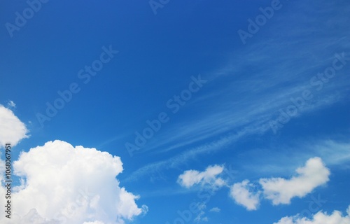 white cloud with blue sky background