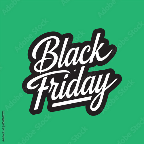 Black Friday typography style vector