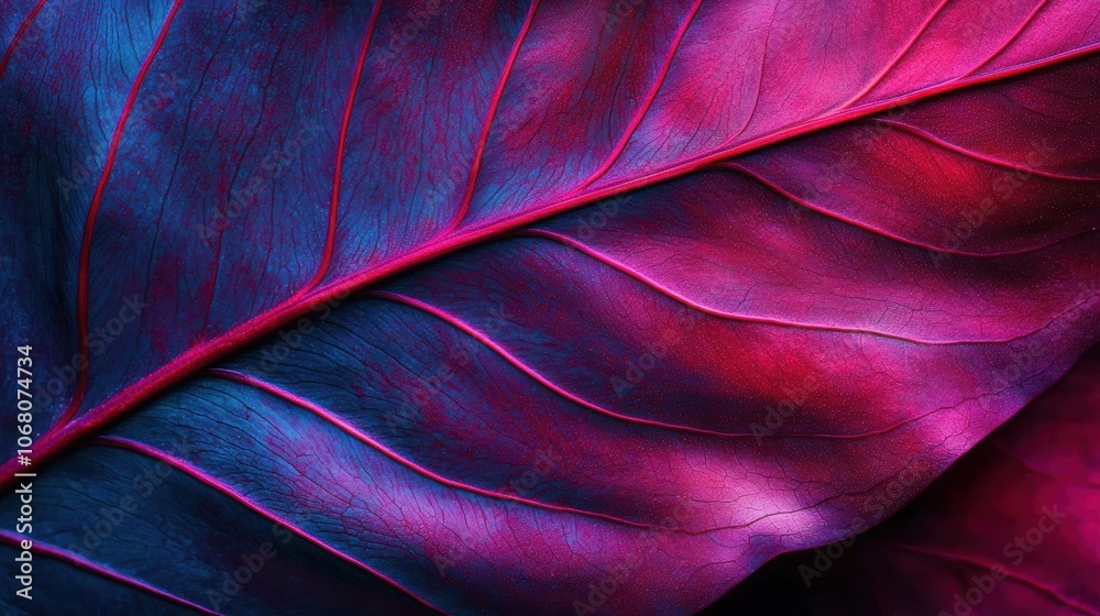 Obraz premium Vibrant close-up of a colorful leaf texture