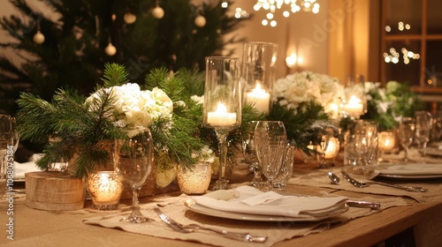 Elegant Holiday Table Setting for Festive Gatherings