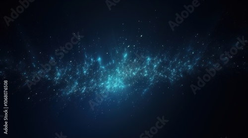 Starry Night Sky with Cosmic Particles