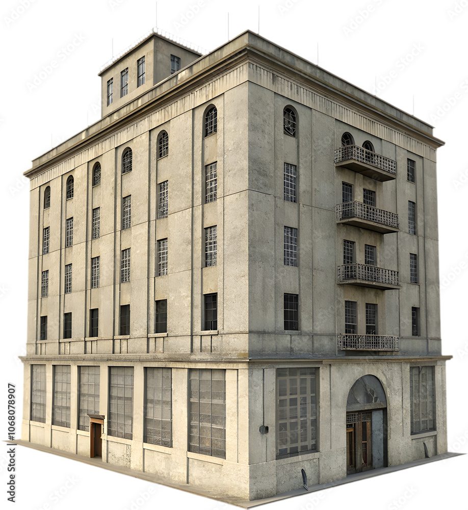 Simple concrete structure with bold lines and modern, industrial architectural style appeal. Simple concrete structure with bold lines and modern, industrial architectural style appeal.