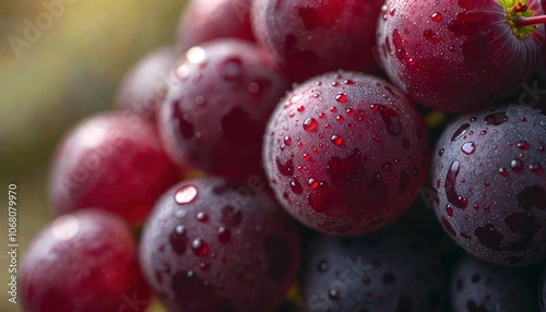 Wallpaper Mural Close-Up Ripe Grapes with Wine Hues Torontodigital.ca
