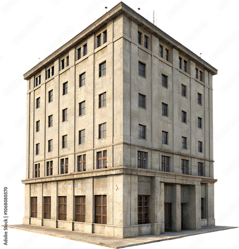 Simple concrete structure with bold lines and modern, industrial architectural style appeal. Simple concrete structure with bold lines and modern, industrial architectural style appeal.