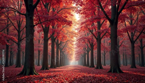 Vibrant Fall Forest Canopy photo