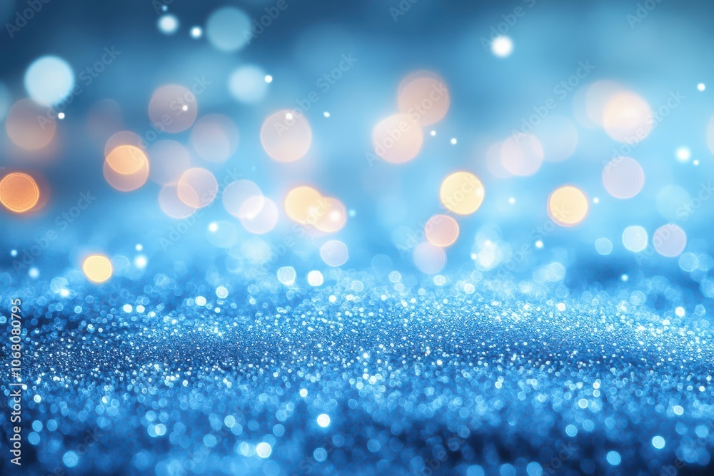 Obraz premium Blurred Light Blue Background with Bokeh