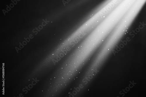 Obraz na płótnie White light rays with a glow effect on a transparent black background w salonie