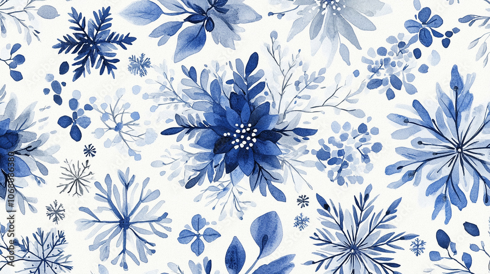 serene white background adorned with delicate snowflakes, evoking a sense of calm, purity, and winter's tranquil beauty serene white background adorned with delicate snowflakes, evoking a sense of calm, purity, and winter's tranquil beauty