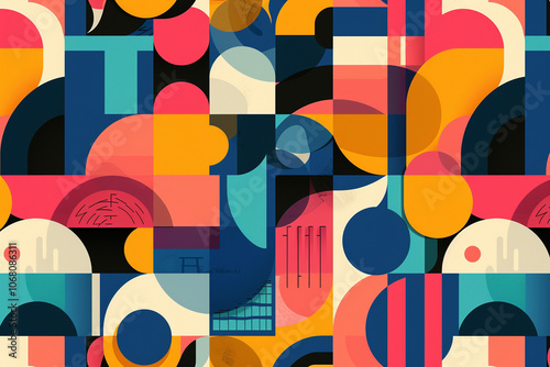 Vibrant Abstract Geometric Pattern