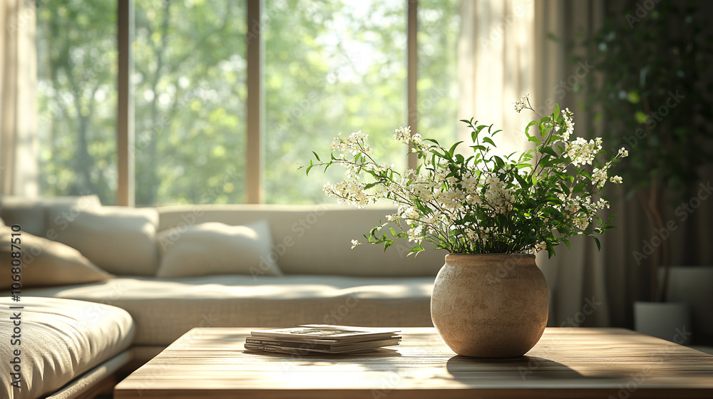 Fototapeta premium Flower, flower arrangement, art, scene, vase, beautiful, gorgeous, life, four seasons, spring, summer, autumn, winter, bedroom, living room, dining table, dining room, flower, bouquet, yellow, orange,