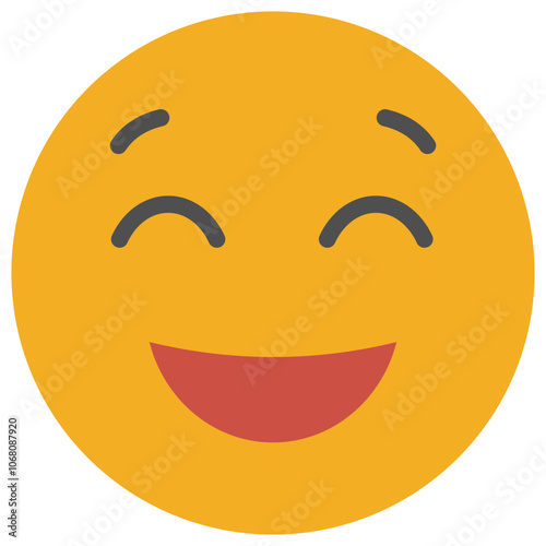 happy flat icon