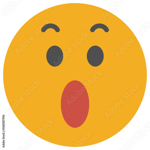 surprised flat icon