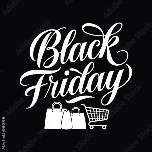 Black Friday typography style vector
