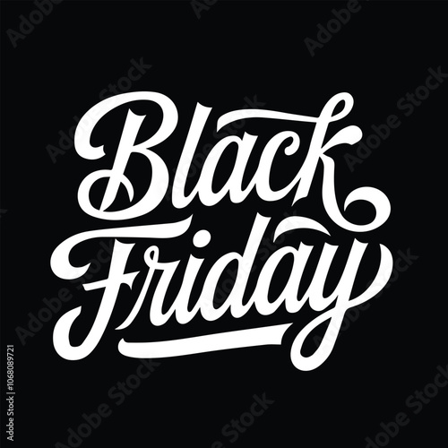 Black Friday typography style vector