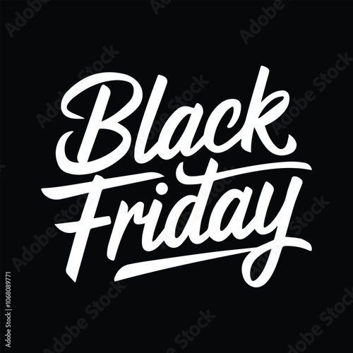 Black Friday typography style vector