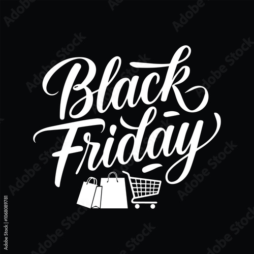 Black Friday typography style vector