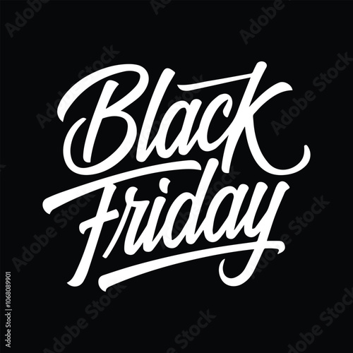 Black Friday typography style vector