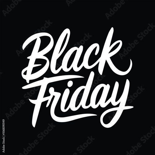 Black Friday typography style vector