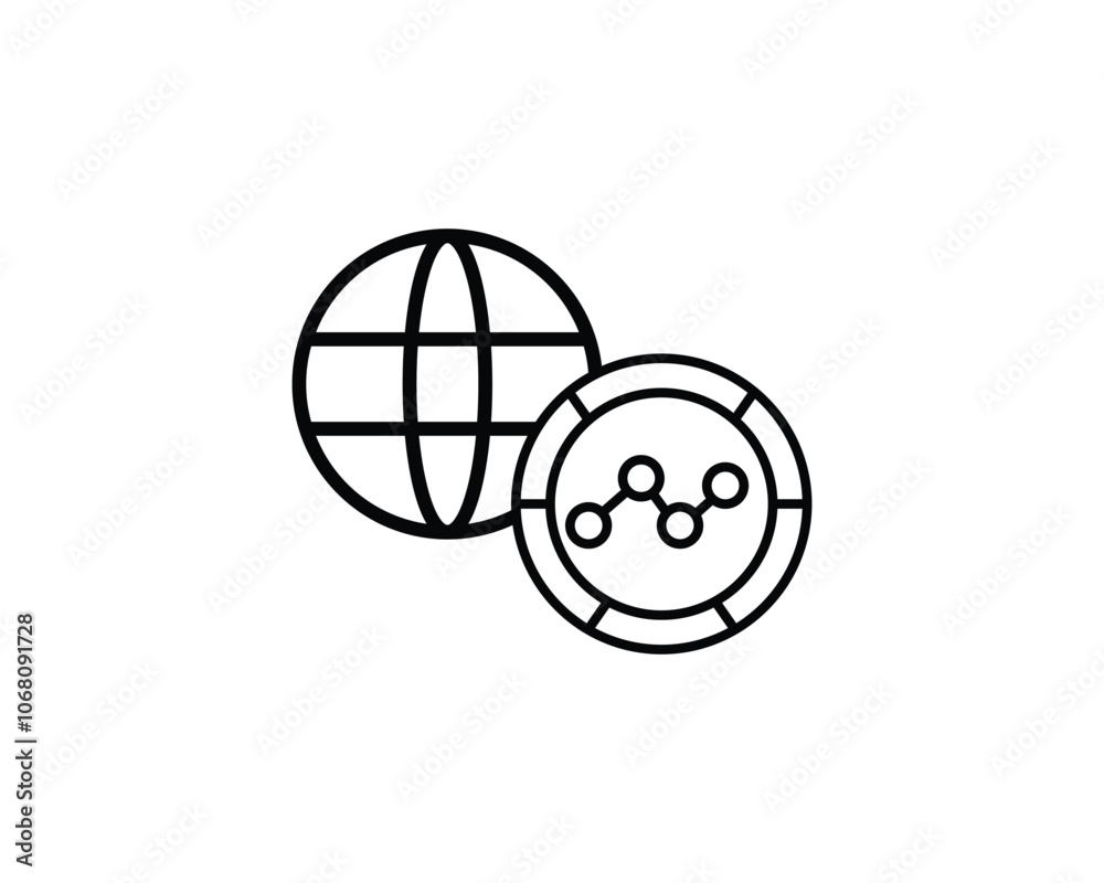 Global connection icon vector design symbol illustration Global connection icon vector design symbol illustration