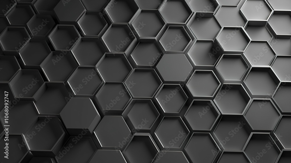 Black Hexagonal Pattern Background for Design Black Hexagonal Pattern Background for Design