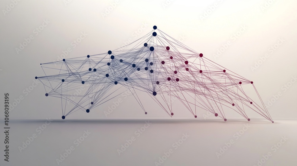 Machine learning model training displayed as a digital graph with data points. Machine learning model training displayed as a digital graph with data points.